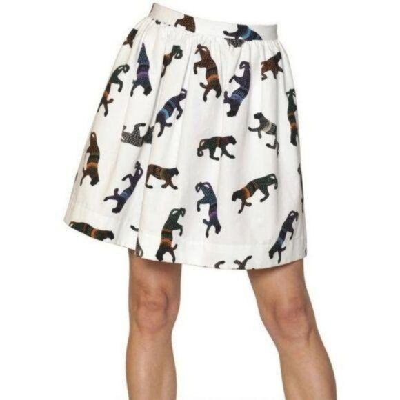 MSGM Panther Print Skirt Flare Full Monkey Circle - Picture 5 of 14
